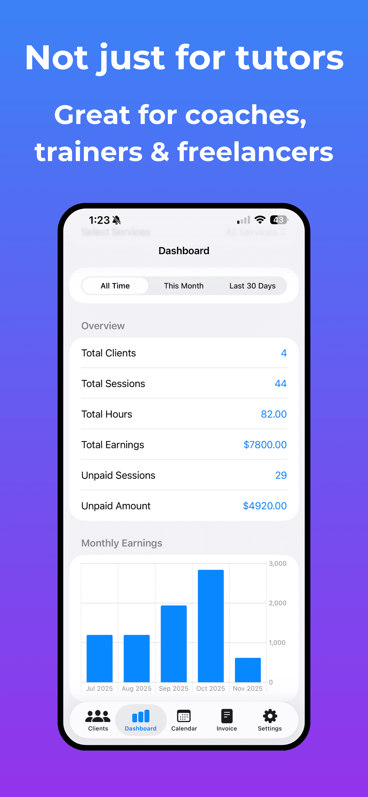 SessionFlow dashboard
